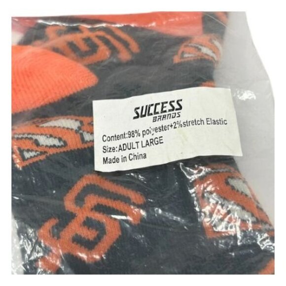 San Francisco Giants Superman Logo Socks Adult Large Black Orange Success Brands - Picture 5 of 16